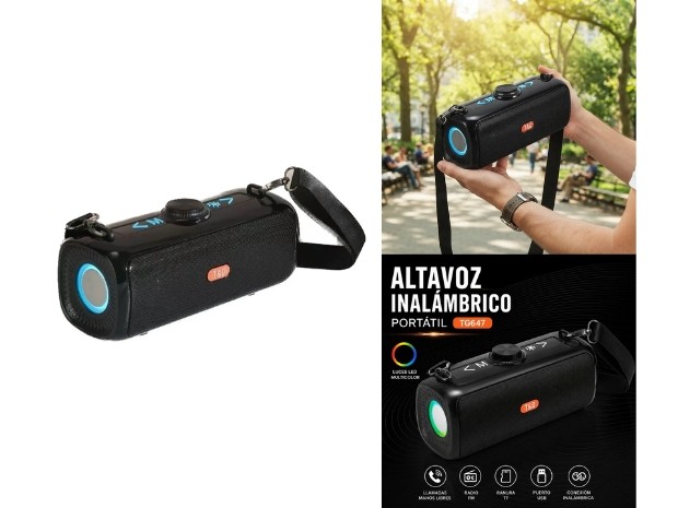 &ua PARLANTE BT BLUETOOTH TG-647 MP3 / BT / FM / AUX